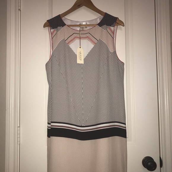 Max Studio MSSP Sleeveless Dot Shift Dress XL NWT - Picture 1 of 7